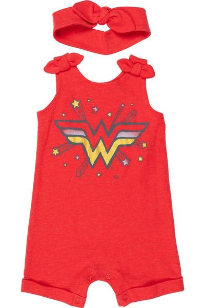 DC Comics DC Comics Justice League Wonder Woman Sleeveless Romper and Headband Set