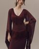 De La Vali Cristal Fringed V-Neck Maxi Dress - 2
