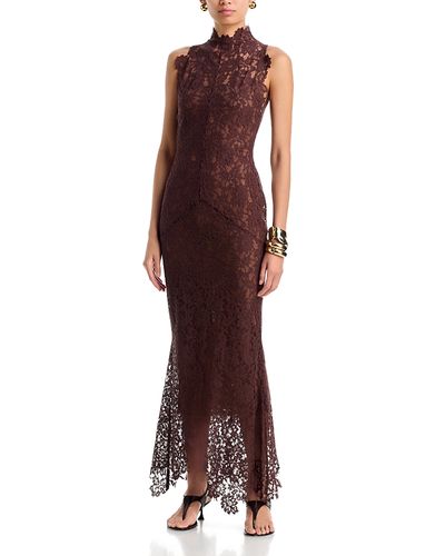 De La Vali De La Vali Ainhoa Lace Midaxi Dress