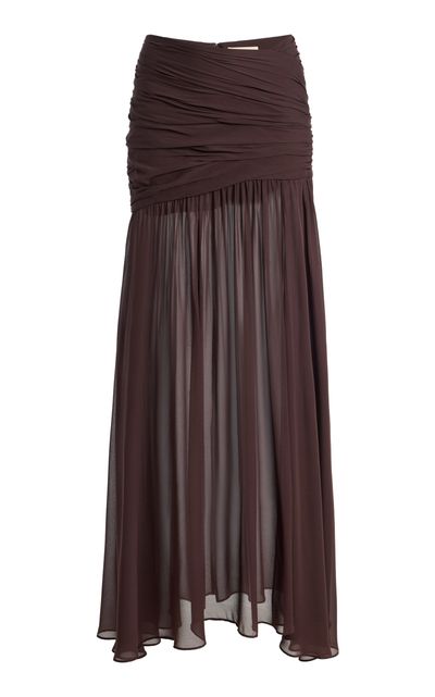 De La Vali De La Vali Amaya Chiffon Maxi Skirt