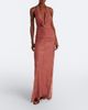De La Vali De La Vali Amora ruched scarf-detail lace maxi dress - 5