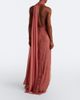 De La Vali De La Vali Amora ruched scarf-detail lace maxi dress - 6