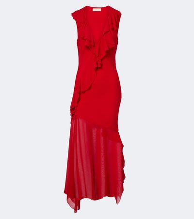 De La Vali De La Vali Baila floral georgette midi dress