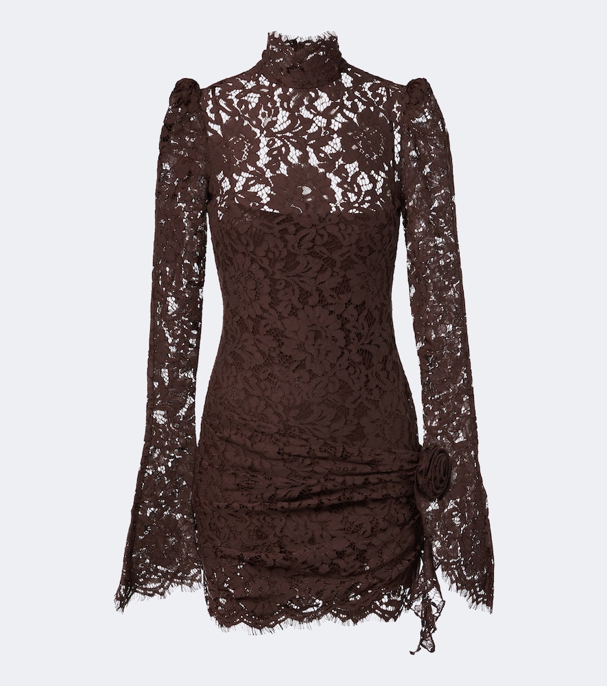 bodita mini dress in white cotton lace Buy De La Vali White Bodita Mini Dress in Cotton Lace For Women Online