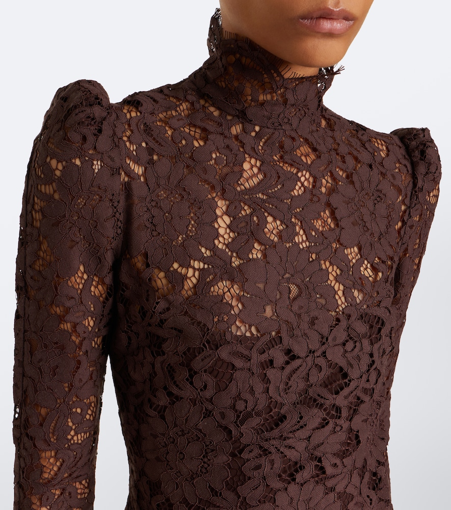 de la vali bodita long sleeve lace mini dress Bodita Mini Dress in Black Cotton Lace