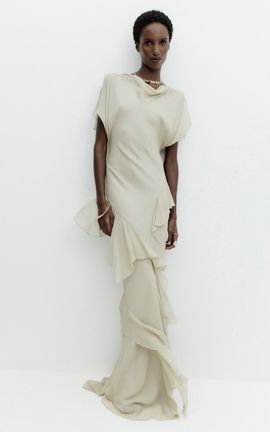 De La Vali De La Vali Cassara Ruffled Maxi Dress
