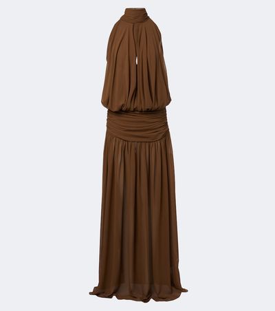 De La Vali De La Vali Cruz draped chiffon maxi dress