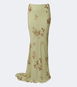 De La Vali De La Vali Diosa floral georgette maxi skirt