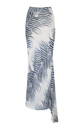 De La Vali De La Vali Diosa Zebra Georgette Skirt