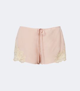 De La Vali De La Vali Elia lace-trimmed crêpe de chine shorts