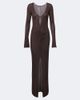 De La Vali De La Vali Elisia ribbed-knit ruched maxi dress - 1