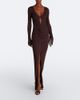 De La Vali De La Vali Elisia ribbed-knit ruched maxi dress - 2