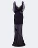 De La Vali De La Vali Emerald lace-trimmed georgette gown - 1