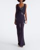 De La Vali De La Vali Emerald lace-trimmed georgette gown - 2