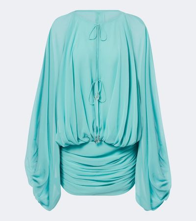 De La Vali De La Vali Eulalia gathered chiffon minidress