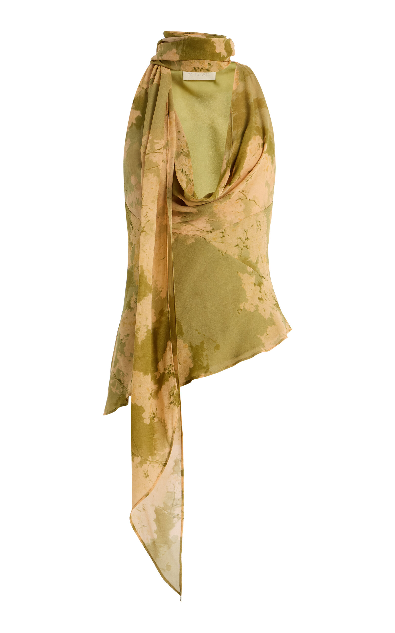 De La Vali De La Vali Exclusive Diosa CowlNeck Georgette Scarf Top