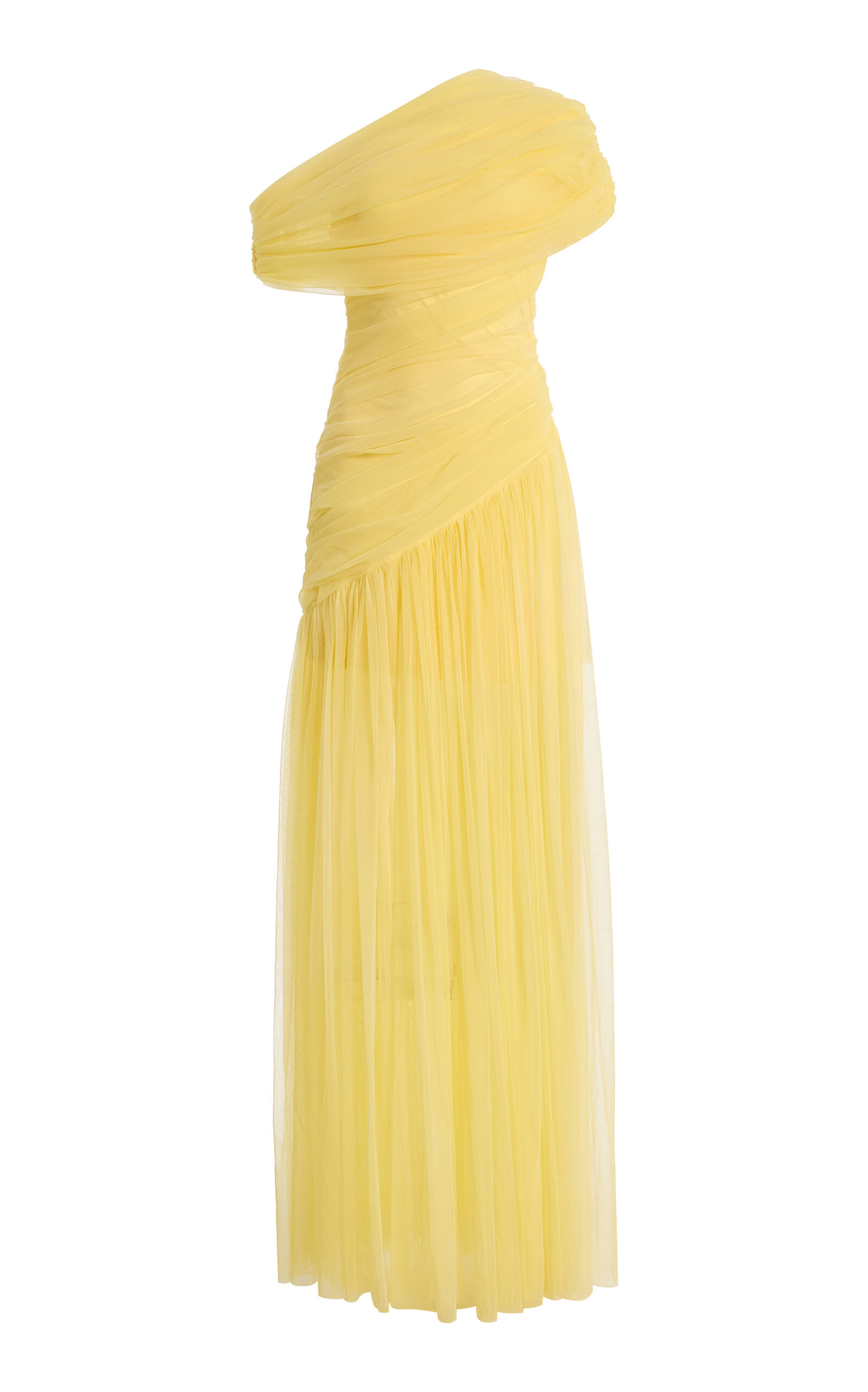 De La Vali De La Vali Exclusive Himalia Gathered Tulle Maxi Dress