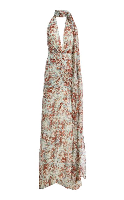 De La Vali Exclusive La Isla Formentera Chiffon Maxi Dress