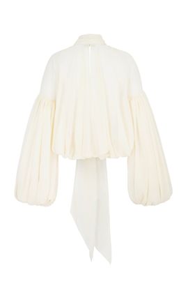 De La Vali De La Vali Exclusive Solana Crepe TieNeck Top