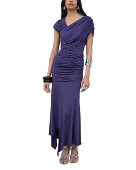 De La Vali - - Brulee Draped Silk Corset Maxi Dress - Print - UK 12 - Moda  Operandi