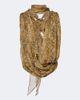De La Vali De La Vali Isolde draped snake-print georgette top - 1