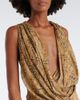 De La Vali De La Vali Isolde draped snake-print georgette top - 3