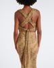 De La Vali De La Vali Isolde draped snake-print georgette top - 5