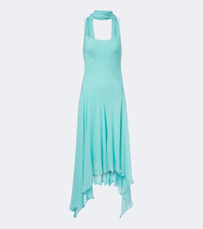 De La Vali De La Vali Komi asymmetric georgette midi dress