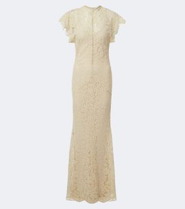 De La Vali De La Vali Laia cutout cotton-blend lace maxi dress