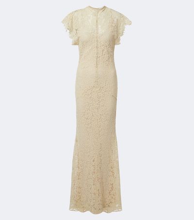 De La Vali De La Vali Laia cutout cotton-blend lace maxi dress