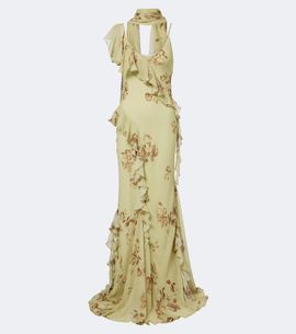 De La Vali De La Vali Mayara floral georgette maxi dress