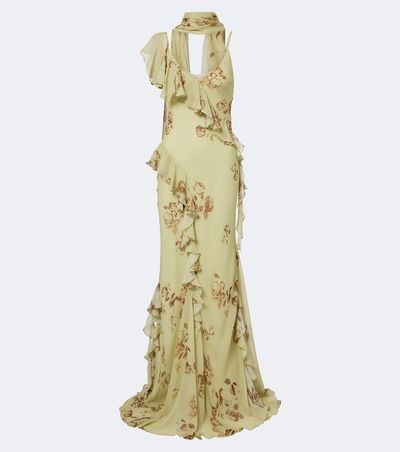 De La Vali De La Vali Mayara floral georgette maxi dress