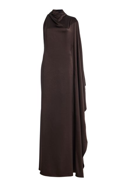 De La Vali De La Vali Odaluna Crepe de Chine Maxi Dress