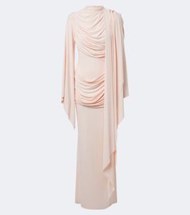 De La Vali De La Vali Perisa draped caped jersey maxi dress