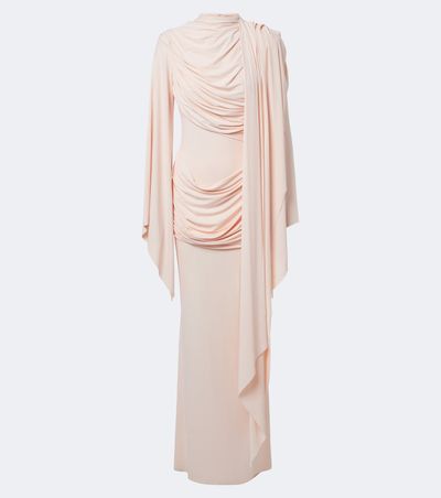 De La Vali De La Vali Perisa draped caped jersey maxi dress
