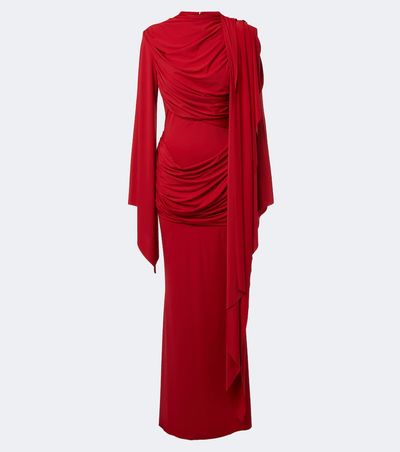 De La Vali De La Vali Perisa draped jersey maxi dress