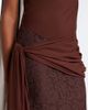 De La Vali De La Vali Rosa georgette and lace maxi dress - 5