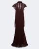 De La Vali De La Vali Solina scarf-detail cotton-blend lace gown - 1