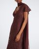 De La Vali De La Vali Solina scarf-detail cotton-blend lace gown - 3