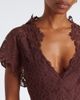 De La Vali De La Vali Solina scarf-detail cotton-blend lace gown - 4