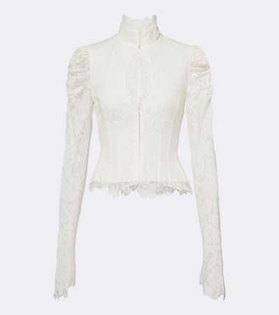 De La Vali De La Vali Vitalis lace cotton-blend corset top