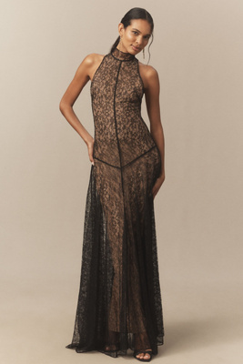 chinese dress ladies BOUGAINVILLEA MAXI DRESS IN SALVAJE ANIMAL PRINT CHIFFON  DE LA VALI  OFFICIAL