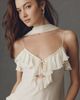 De La Vali Harmattan Basque-Waist Scarf Maxi Dress - 2
