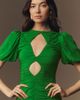 De La Vali Olympia Puff-Sleeve Ruched Crepe Maxi Dress - 4