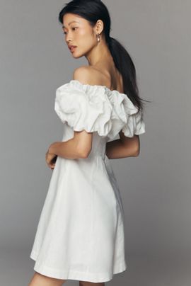 De Loreta Cumaral Cotton Off-Shoulder Mini Dress
