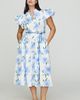 De Loreta Gabo Cotton Puff-Sleeve Midi Dress - 1
