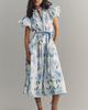 De Loreta Gabo Cotton Puff-Sleeve Midi Dress - 2