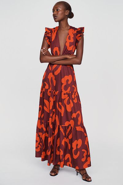 De Loreta Ruffle Maxi Dress