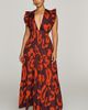 De Loreta Ruffle Maxi Dress - 6