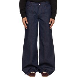 Deadwood Deadwood Navy Progress Wide-Leg Denim Jeans
